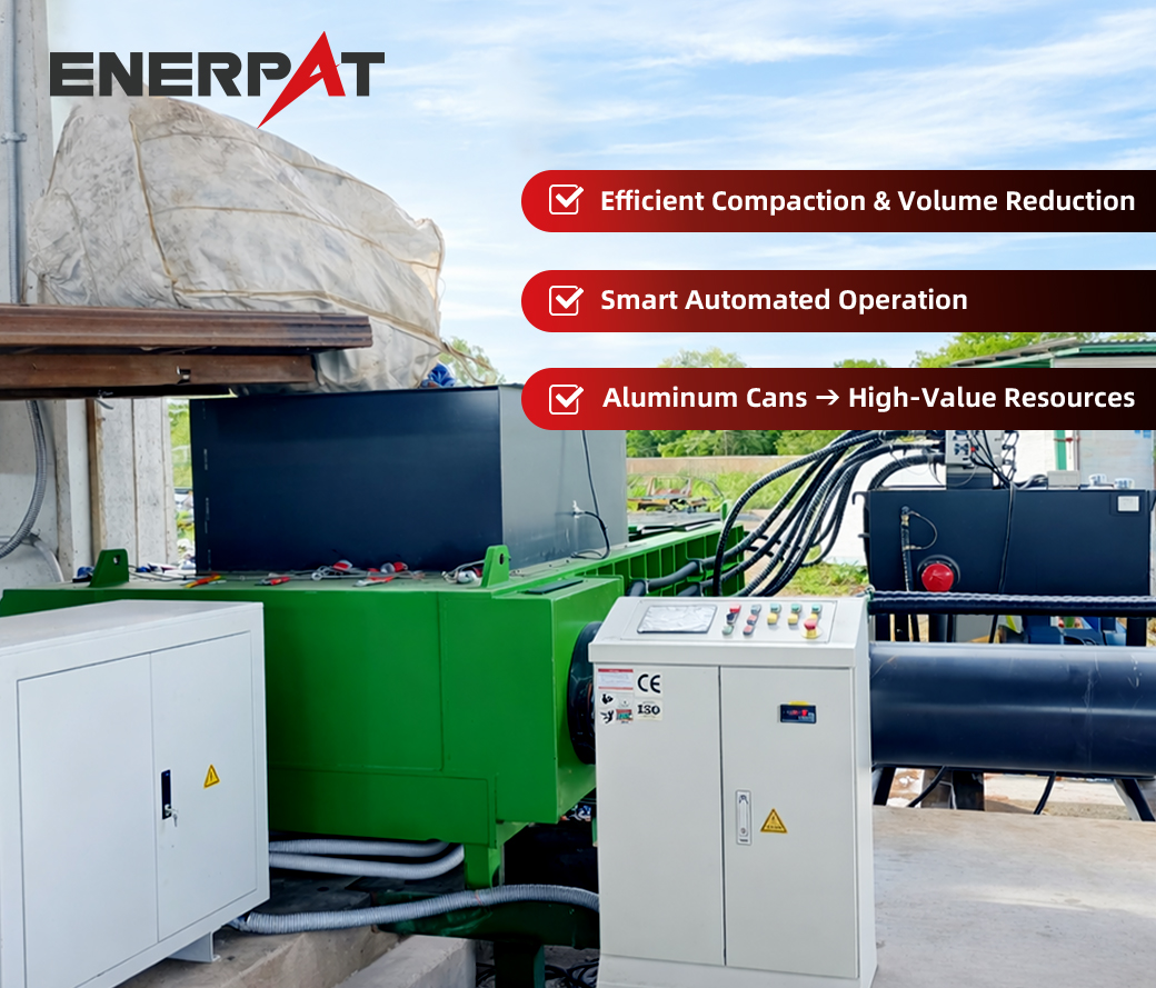 Aluminum Can Compactor Machine アルミ缶圧縮機