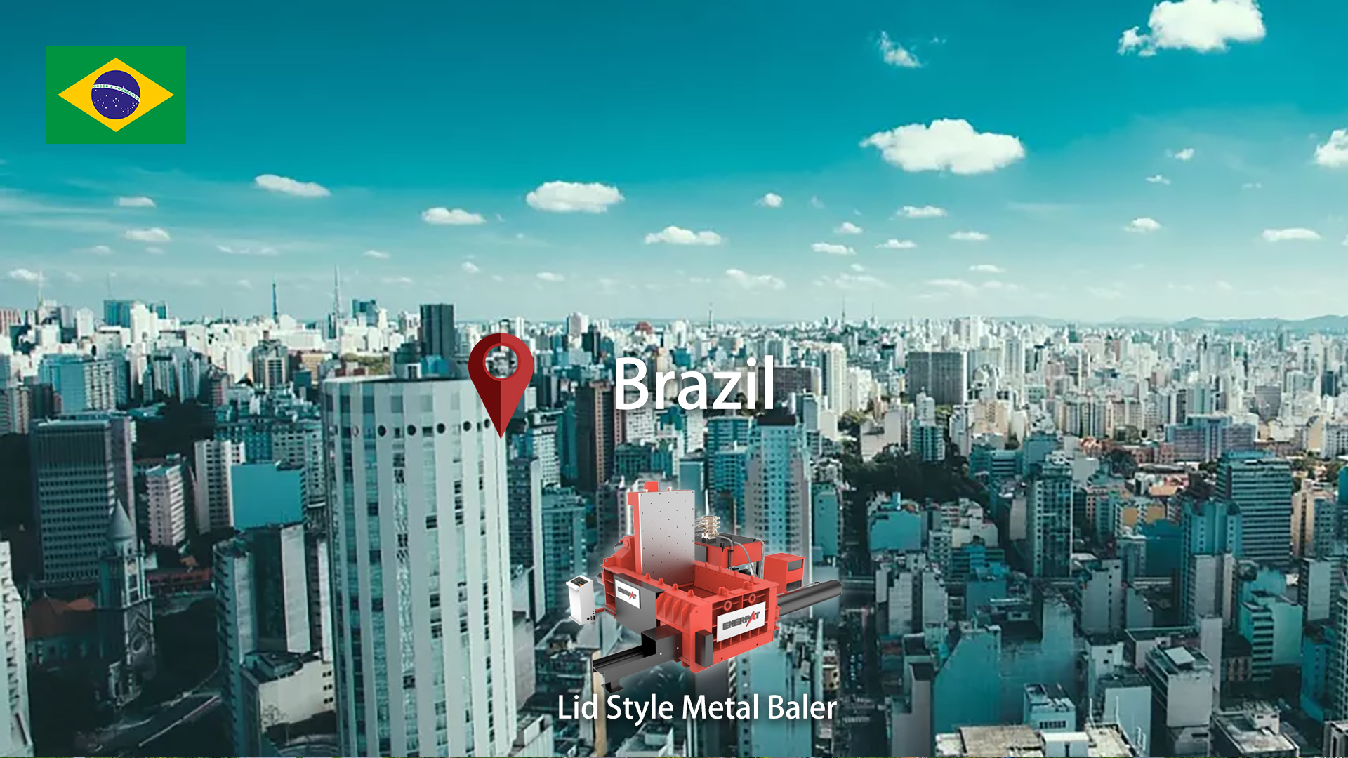 ブラジル: ENERPAT 鉄用スクラップ金属ブロック機を設置