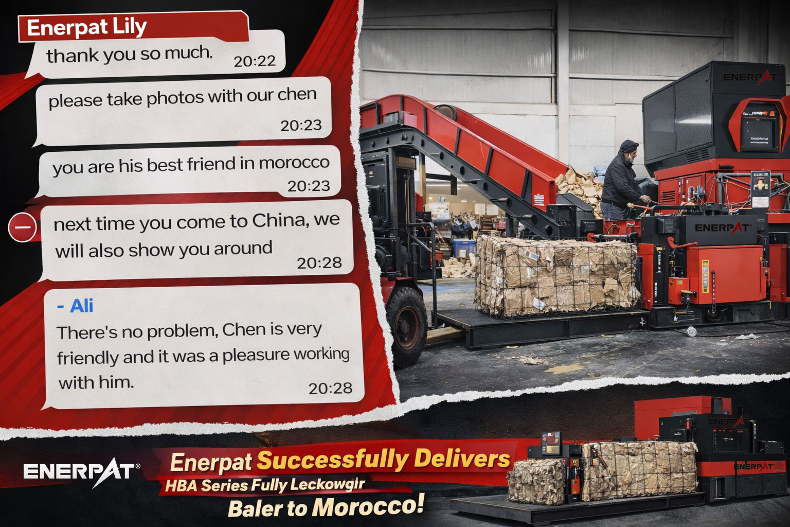 販売のための横型段ボールベーラー