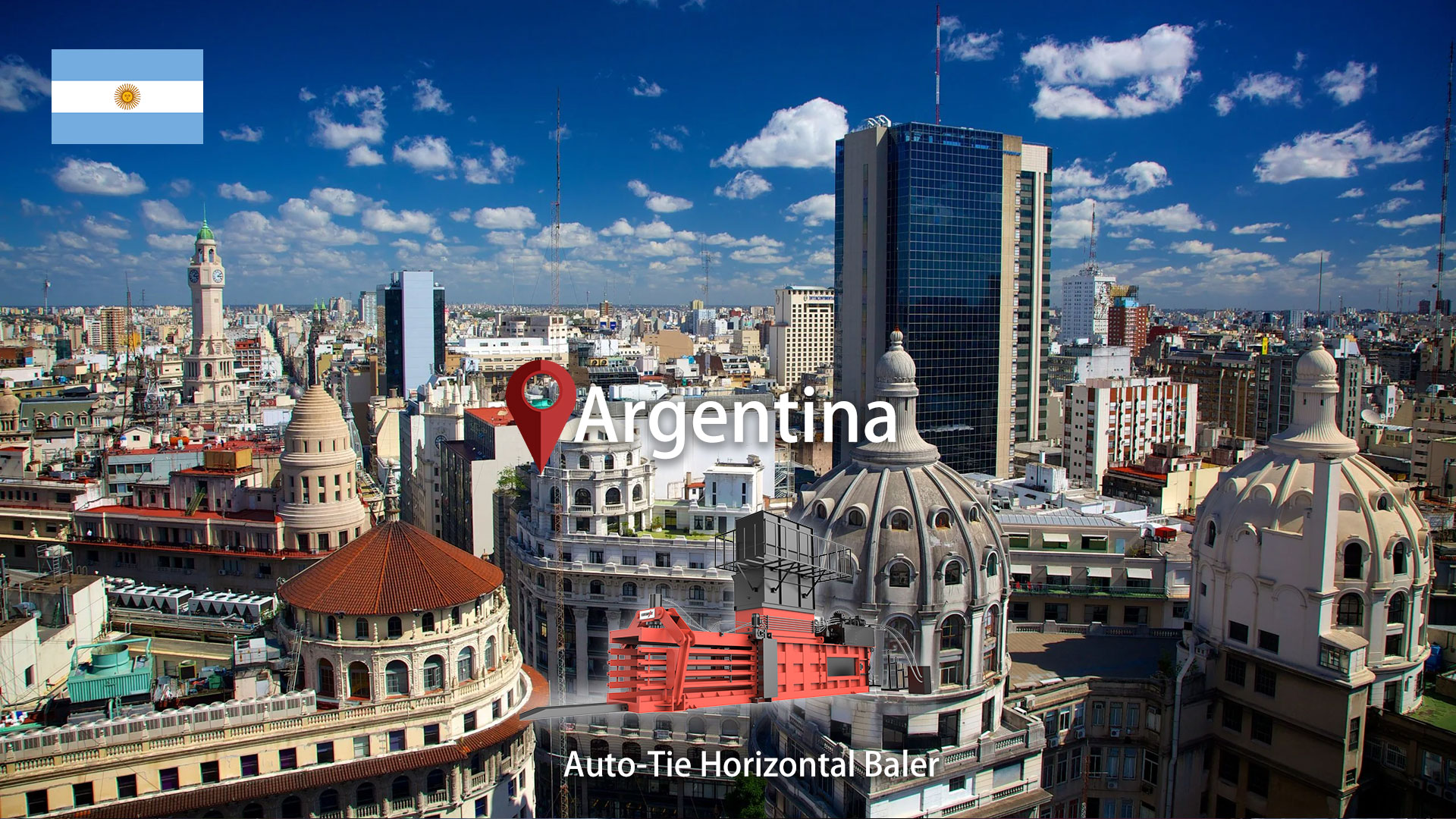 アルゼンチン: ENERPAT 自動結束段ボールおよびプラスチックベーラーを設置
